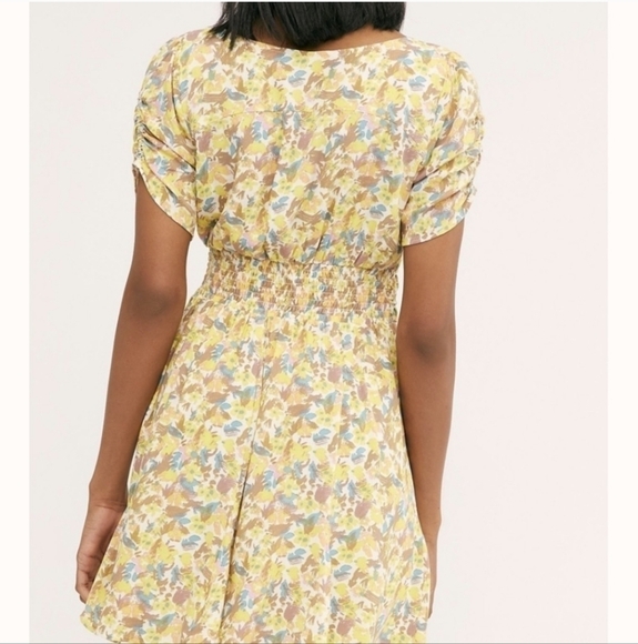 Free PEOPLE forget me not floral mini dress 0 xs - Picture 7 of 16